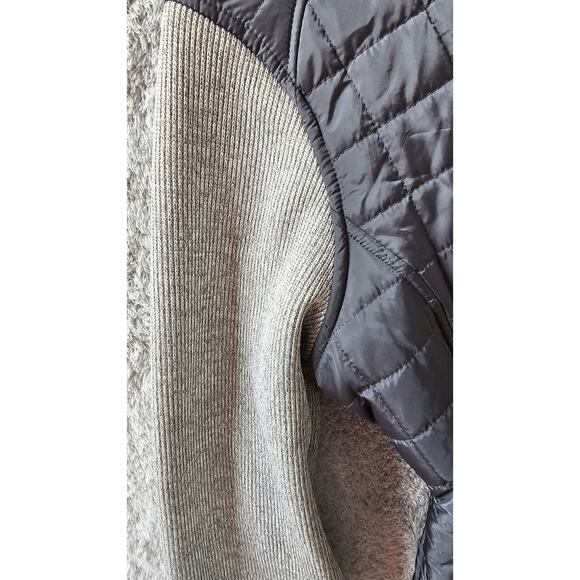 NEW Reebok‎ Womens Mixed Media Puffer Jacket Sweater Sleeves Size Small S - Picture 3 of 5